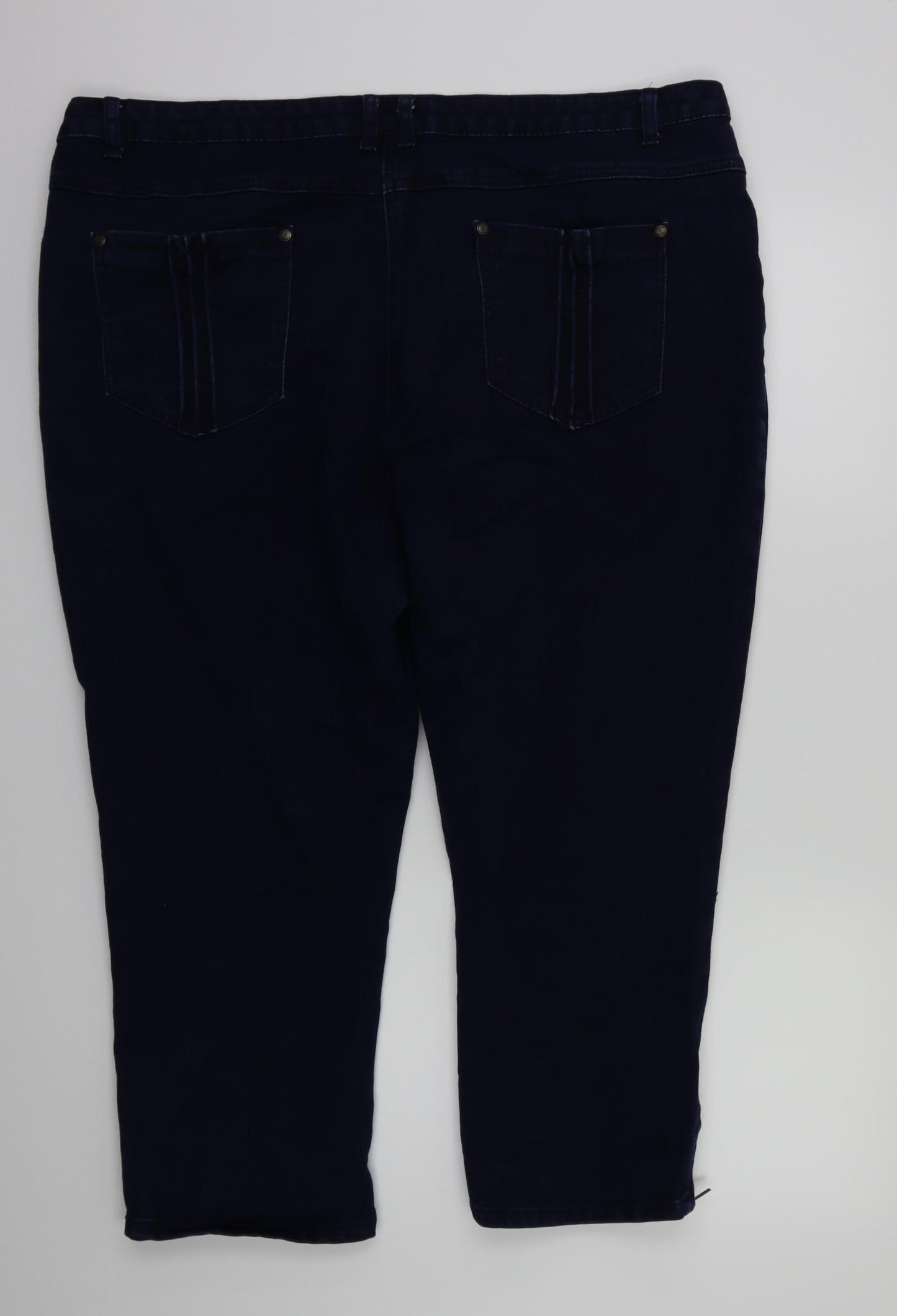 David Emanuel Womens Blue   Capri Jeans Size 22 L20.5 in