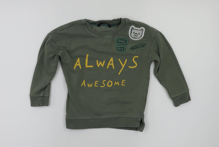 George Boys Green Animal Print  Pullover Hoodie Size 2-3 Years