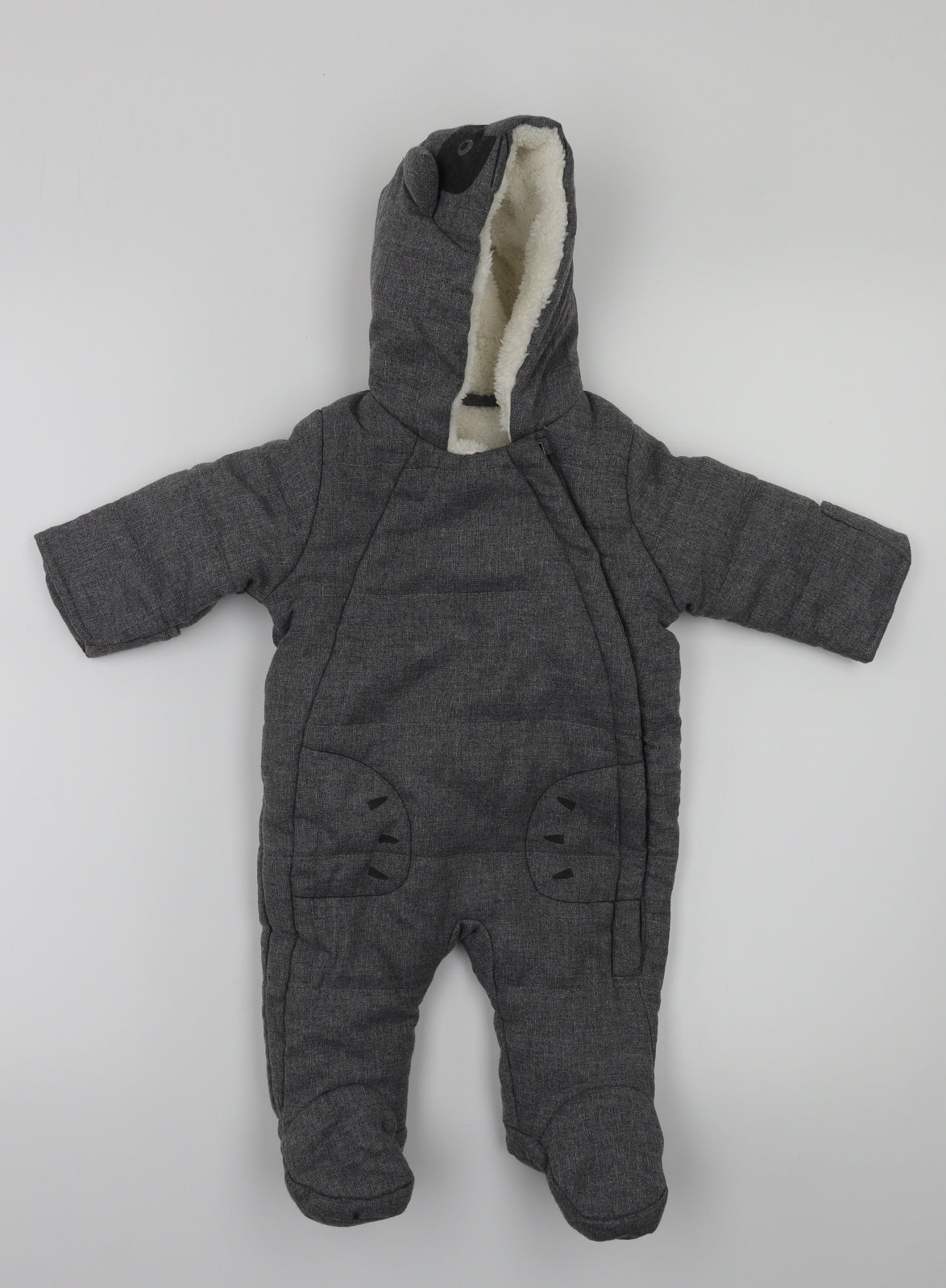 Preworn Baby Grey   3-in-1 Jacket Coat Size 0-3 Months