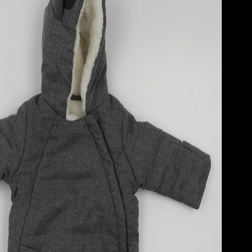 Preworn Baby Grey   3-in-1 Jacket Coat Size 0-3 Months
