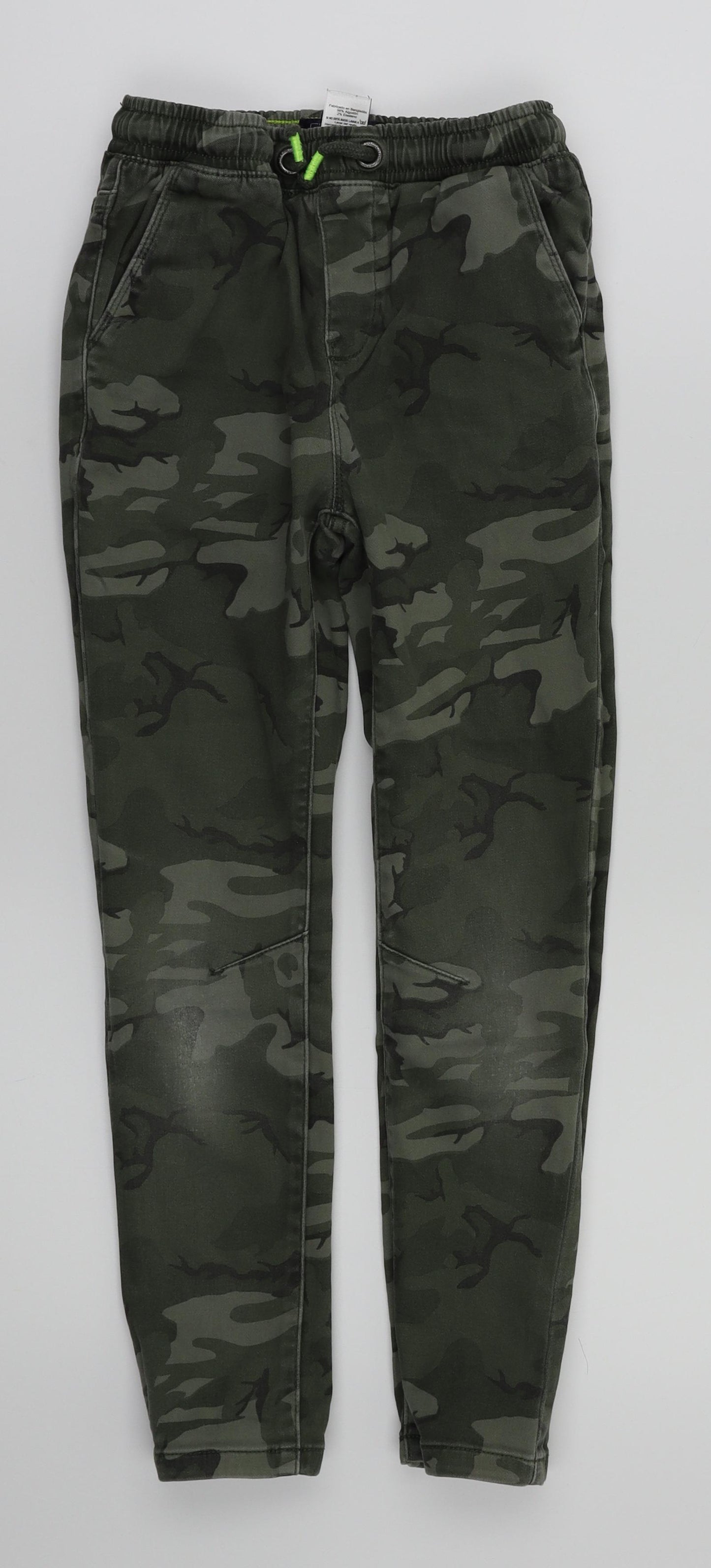 NEXT Boys Green Animal Print  Cargo Trousers Size 8 Years