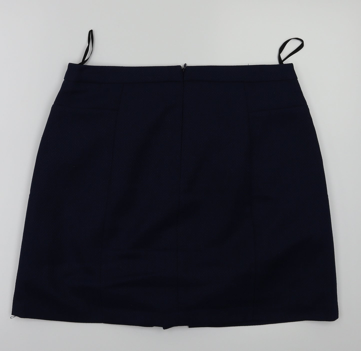 South Womens Blue Houndstooth  A-Line Skirt Size 12