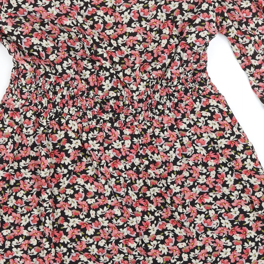 Zara Womens Pink Floral  Fit & Flare  Size M