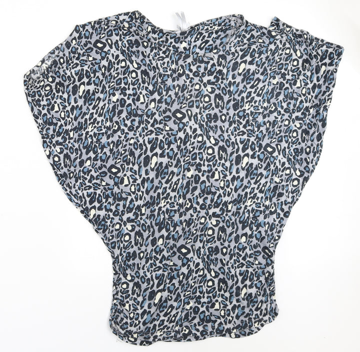 NEXT Womens Blue Animal Print  Basic T-Shirt Size 10