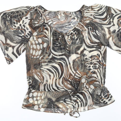 Soon Womens Beige   Basic Blouse Size 16