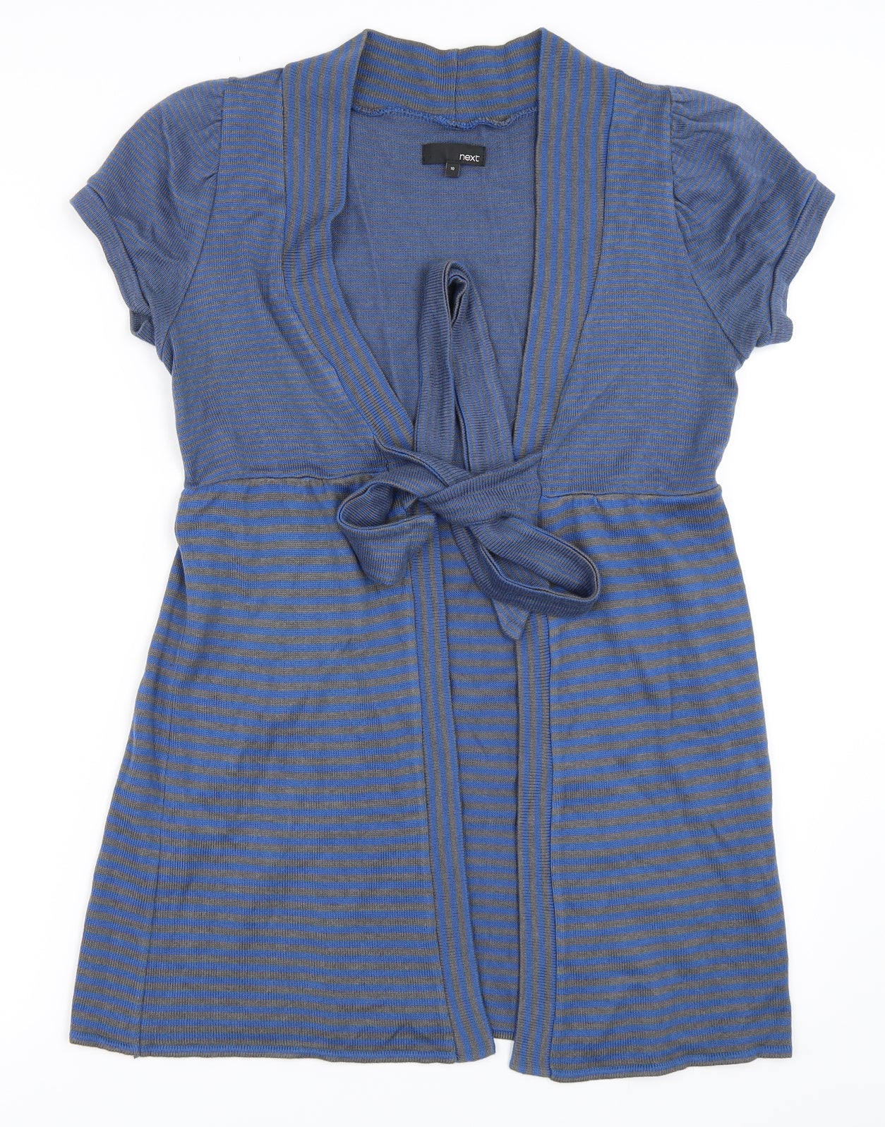 NEXT Womens Blue Striped  Cardigan Jumper Size 10