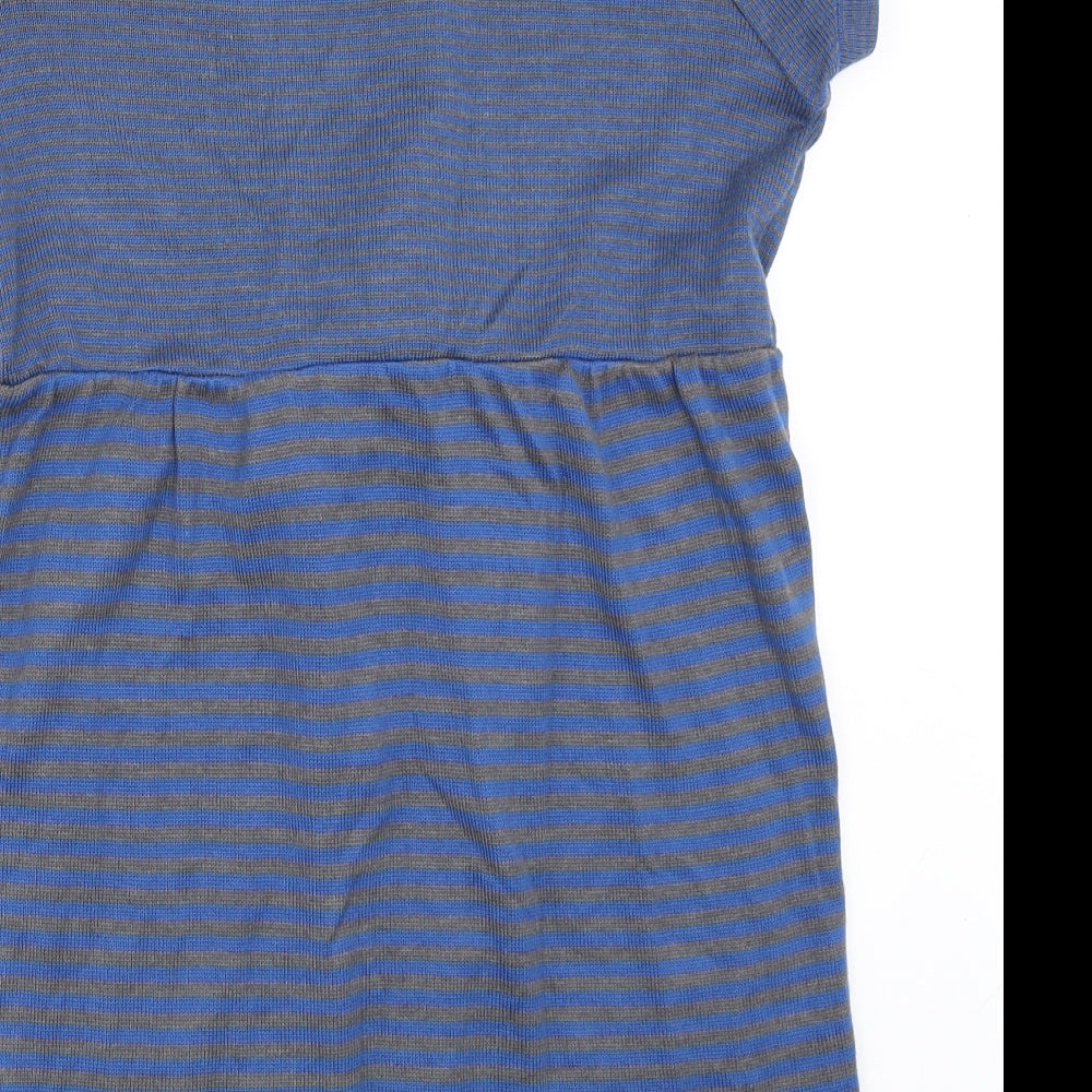 NEXT Womens Blue Striped  Cardigan Jumper Size 10