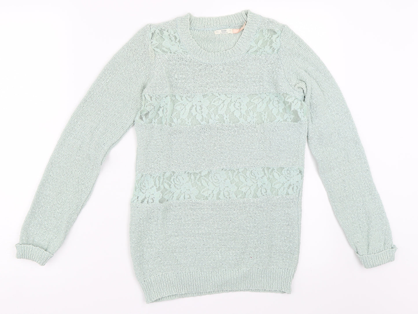 Bershka Womens Green   Pullover Jumper Size S