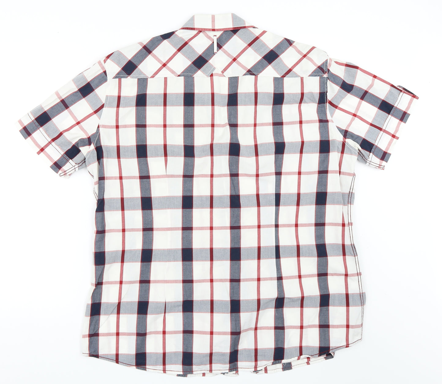 NEXT Mens White Check   Button-Up Size XL