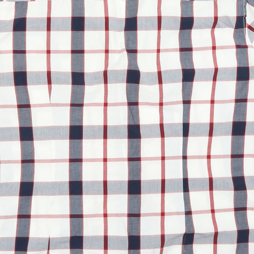 NEXT Mens White Check   Button-Up Size XL