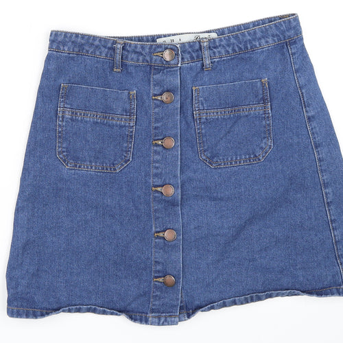 Primark Womens Blue  Denim Mini Skirt Size 10