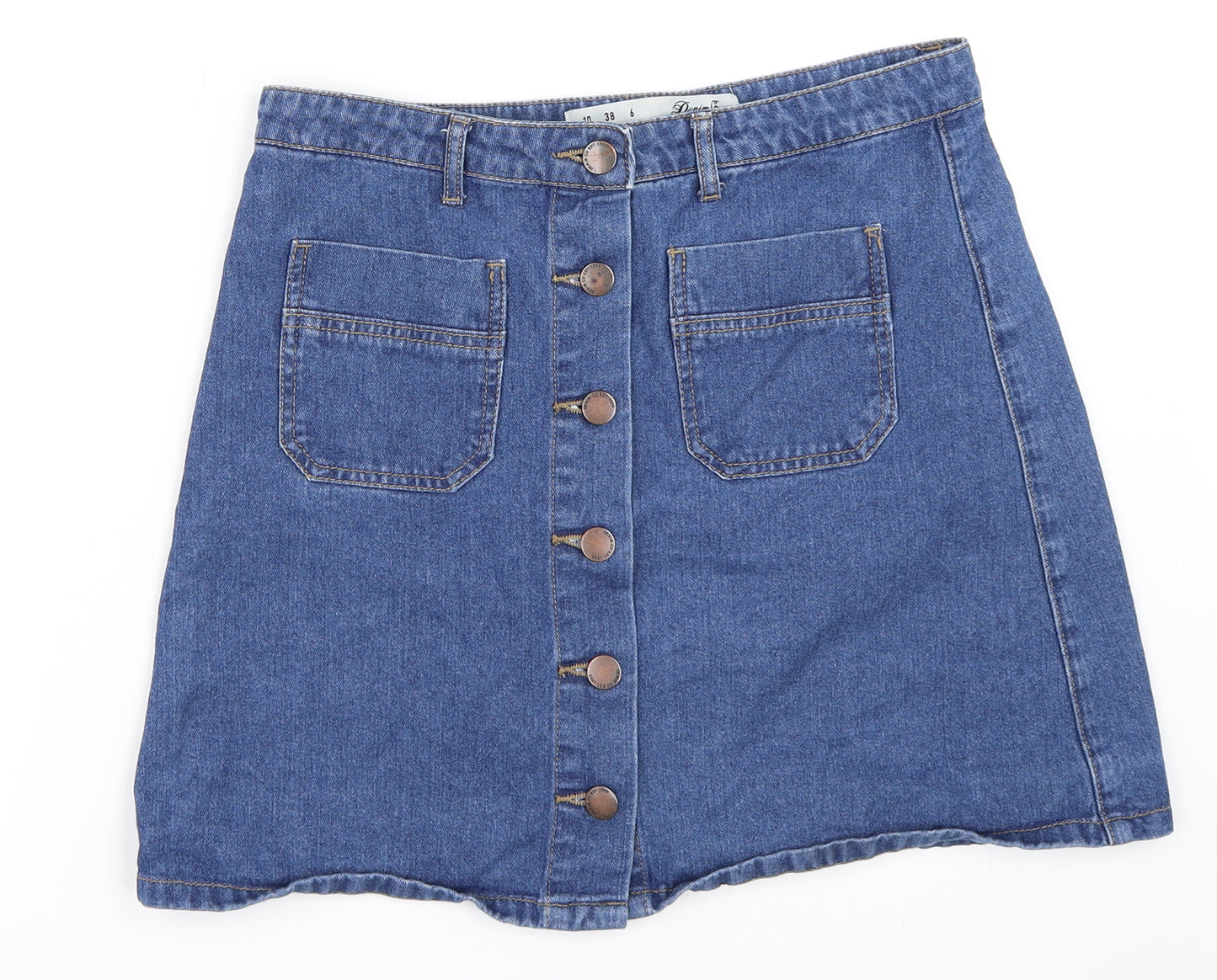 Primark Womens Blue  Denim Mini Skirt Size 10