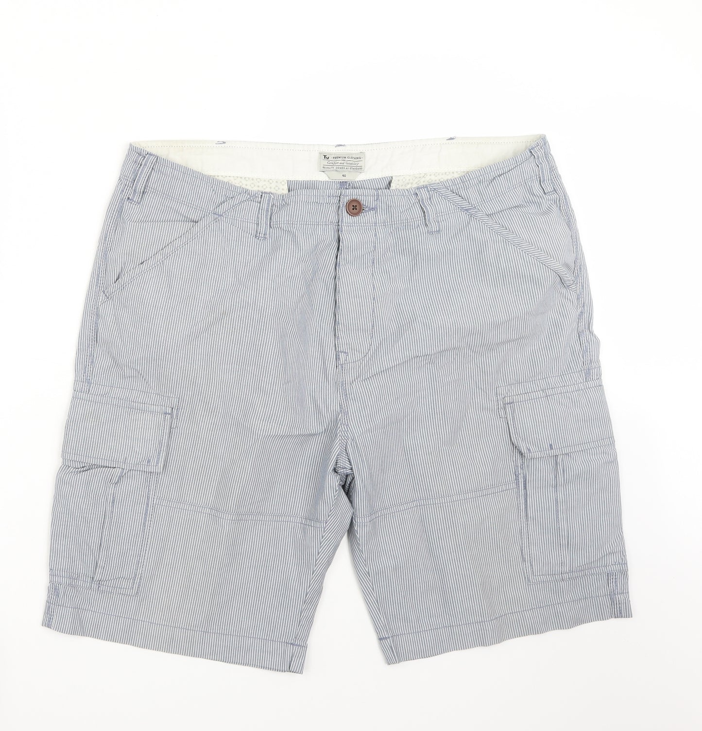 TU Mens Blue   Bermuda Shorts Size 40
