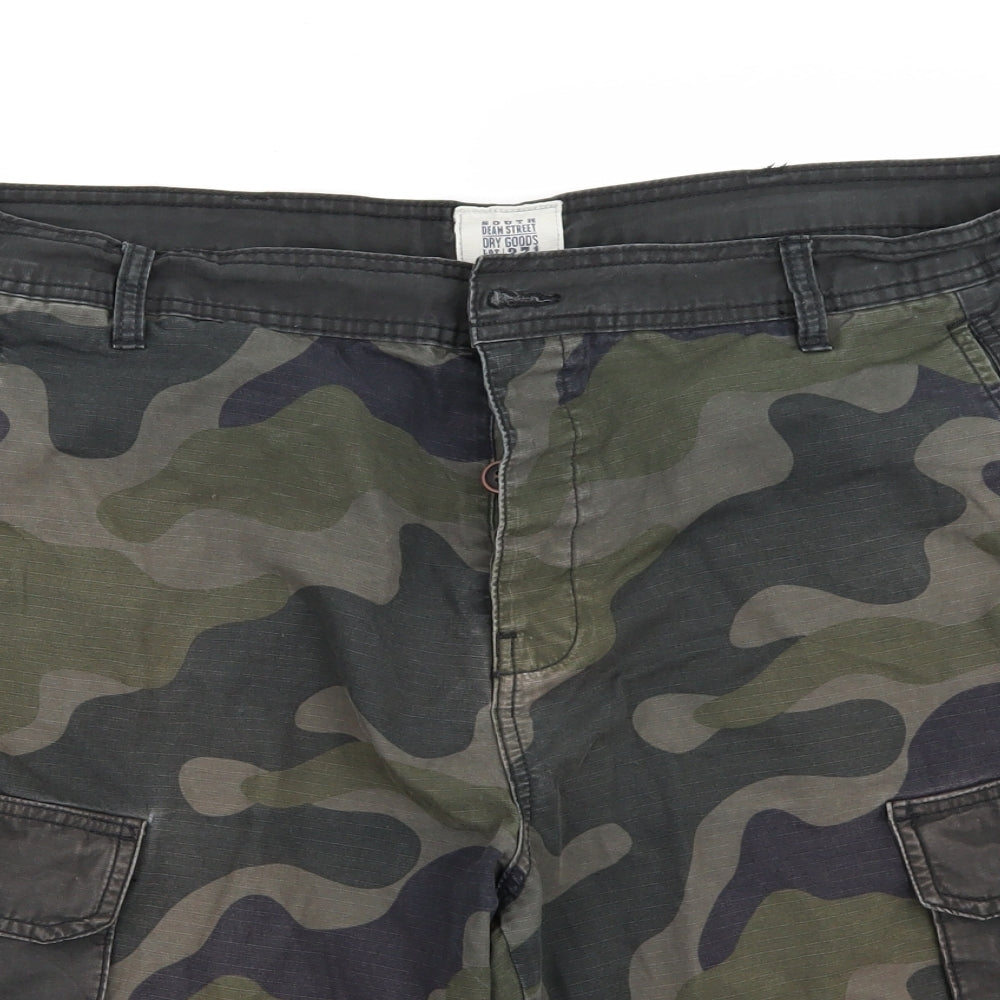 George Mens Green Camouflage  Bermuda Shorts Size 38