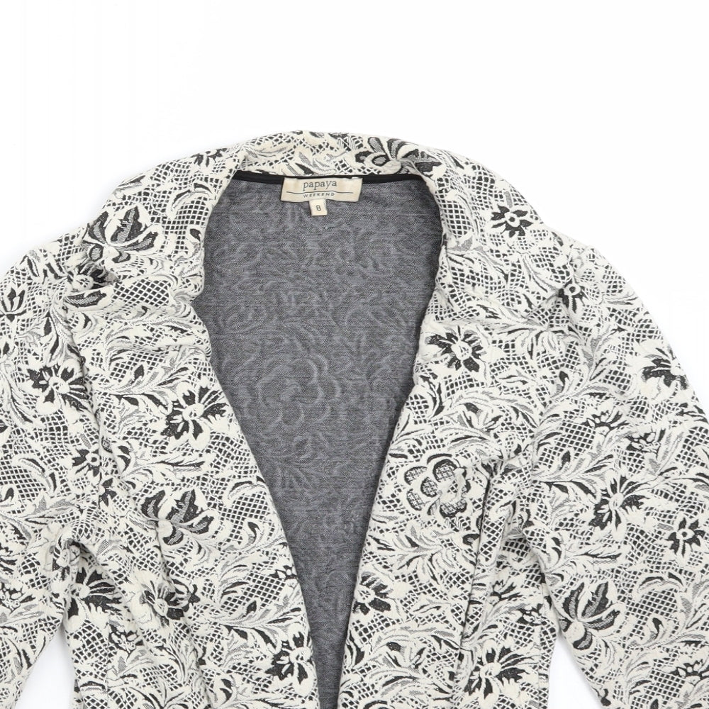 Papaya Womens White   Jacket Blazer Size 8