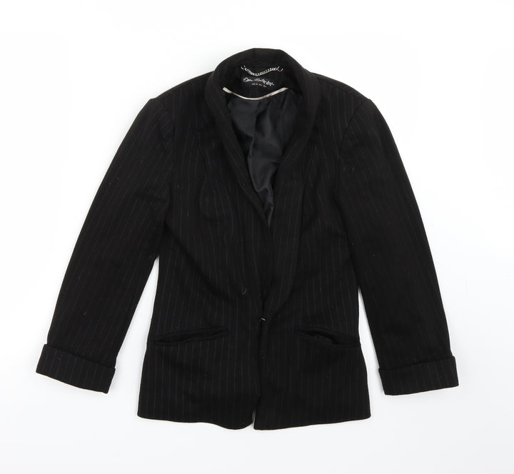 Miss Selfridge Womens Black Gilet Blazer Size 6