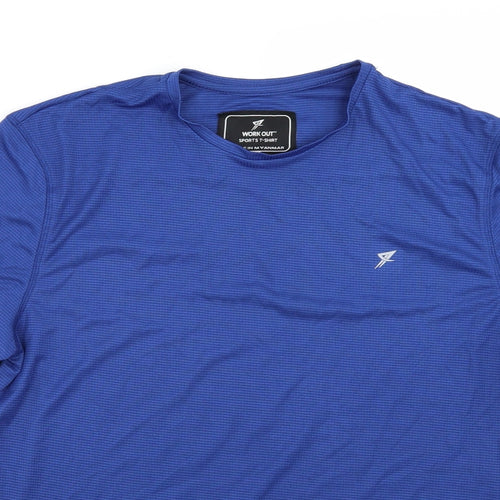 Work out Mens Blue    T-Shirt Size M