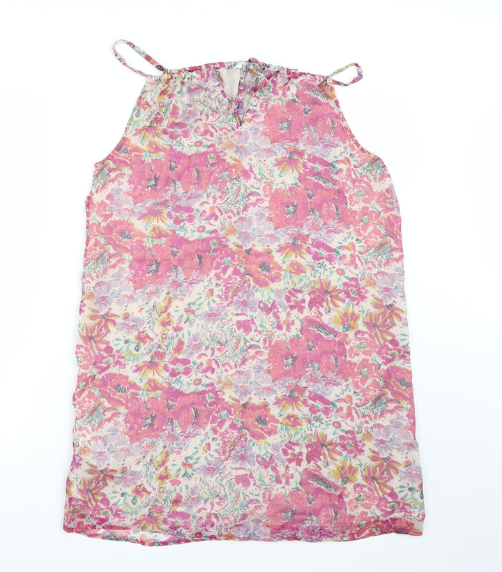Mango Womens Pink Floral  A-Line  Size M