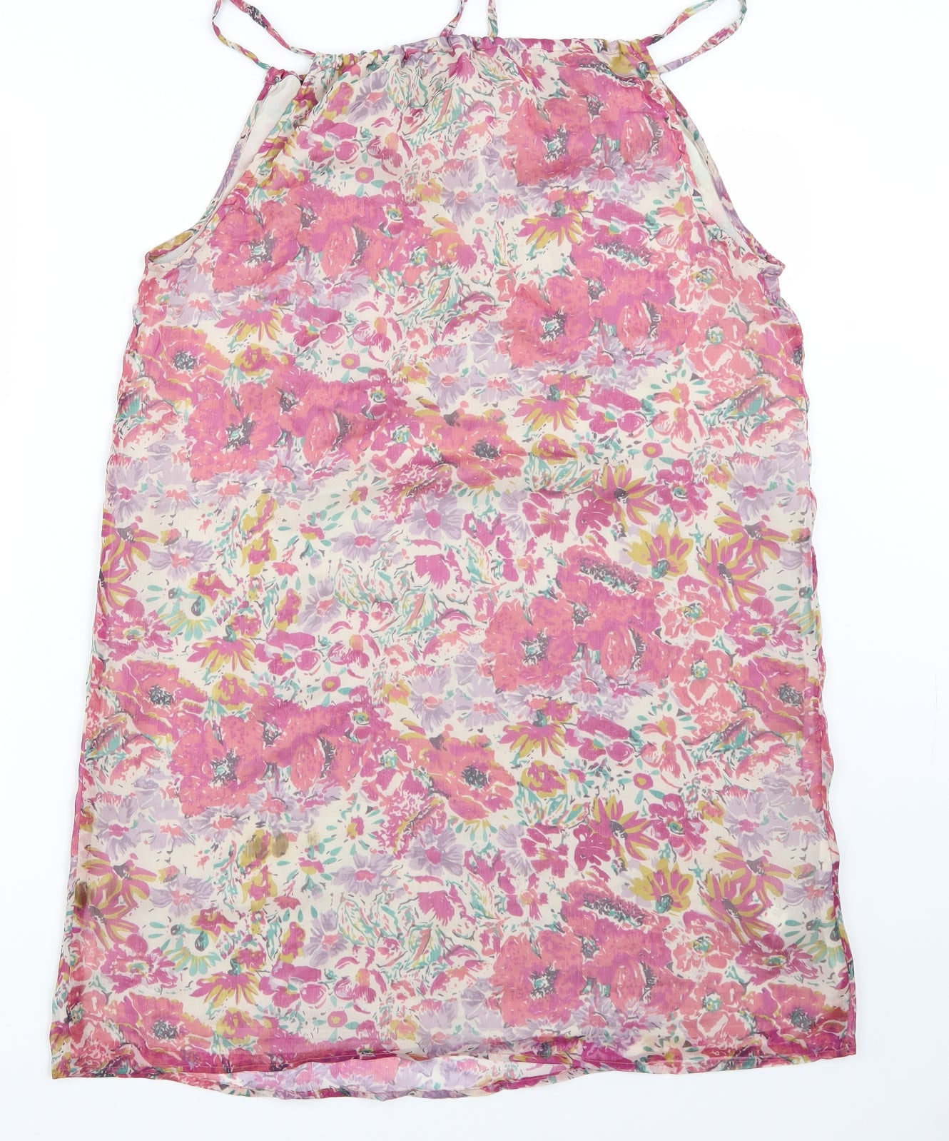 Mango Womens Pink Floral  A-Line  Size M