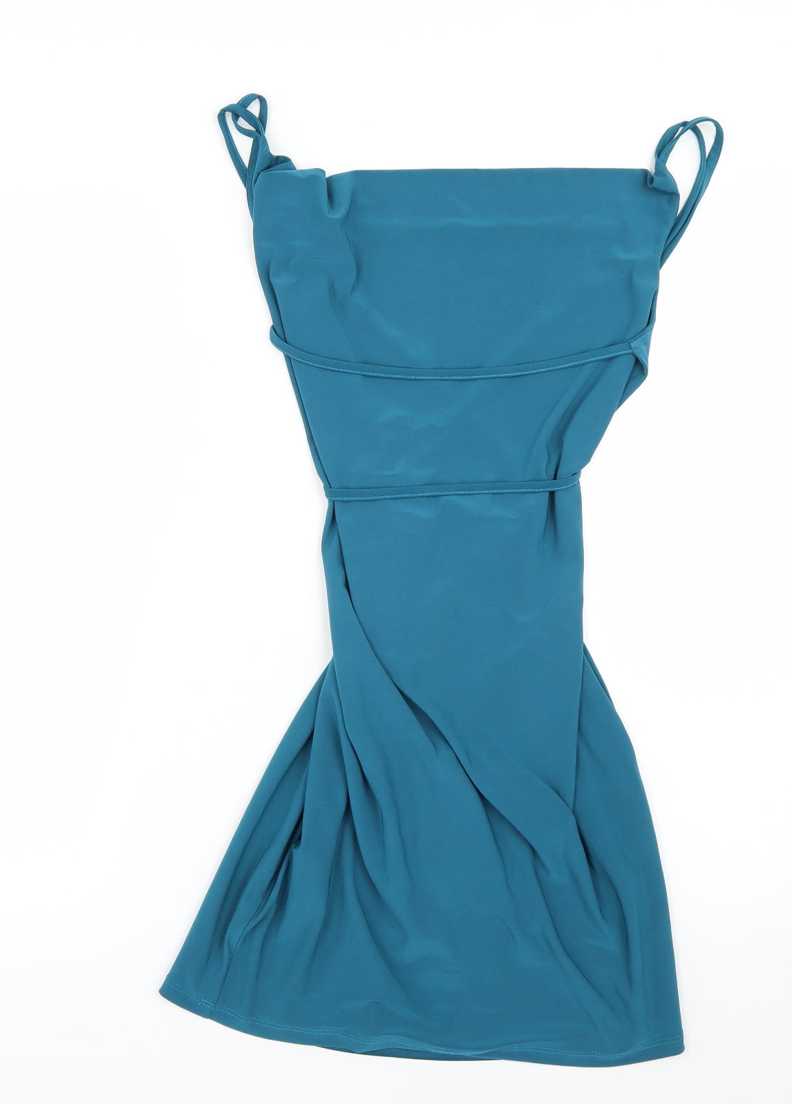 Miss Selfridge Womens Blue  Rayon A-Line  Size 14