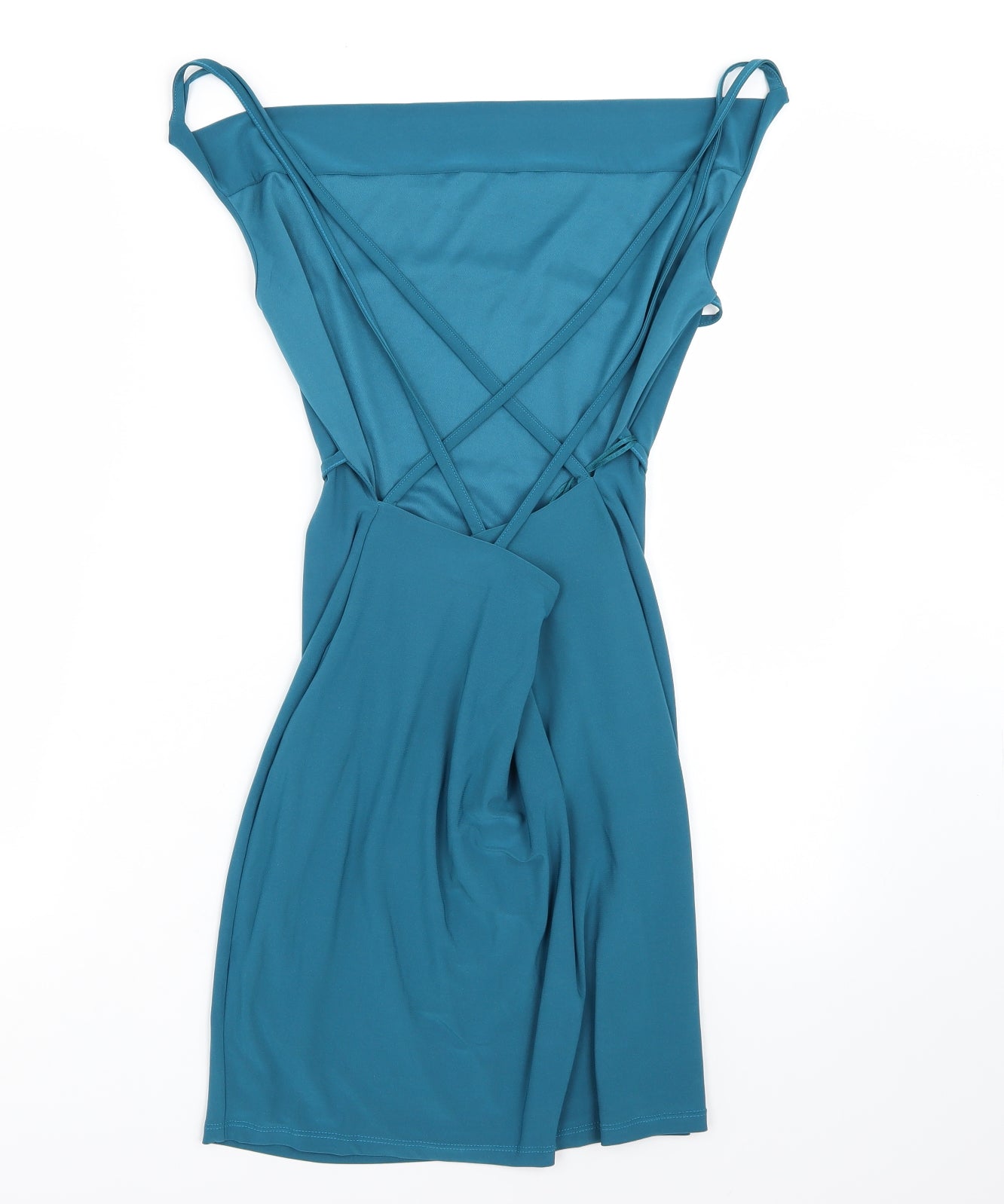 Miss Selfridge Womens Blue  Rayon A-Line  Size 14