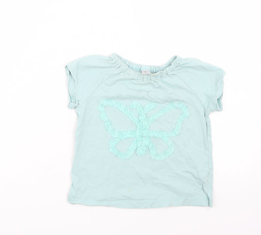 Front view of TU boys’ green basic t-shirt, size 2-3, years