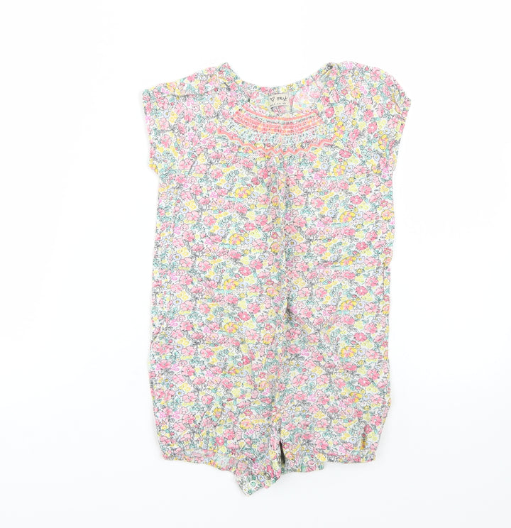 NEXT Girls Multicoloured Floral  Playsuit One-Piece Size 2 Years