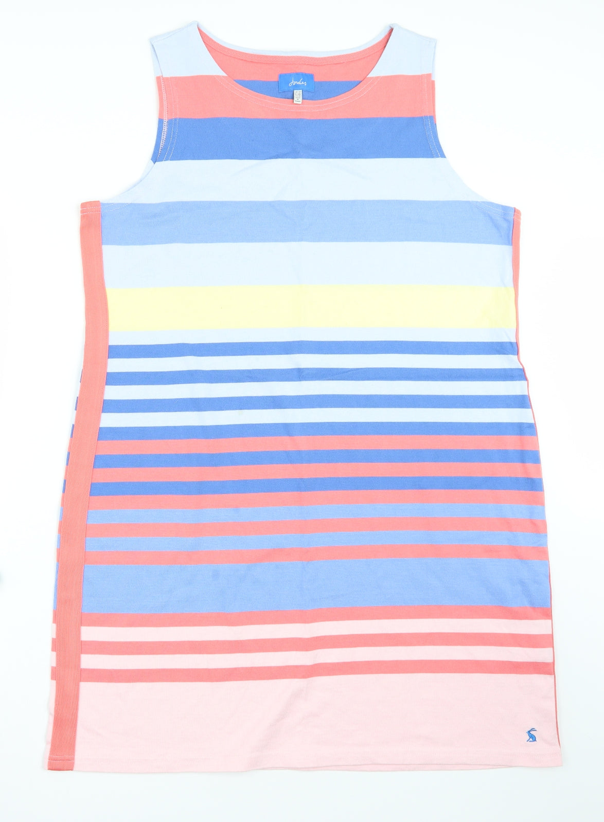 Joules Womens Blue Striped Rayon A-Line  Size 18