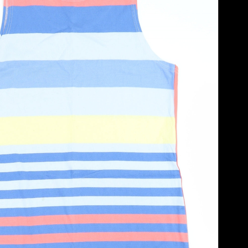Joules Womens Blue Striped Rayon A-Line  Size 18