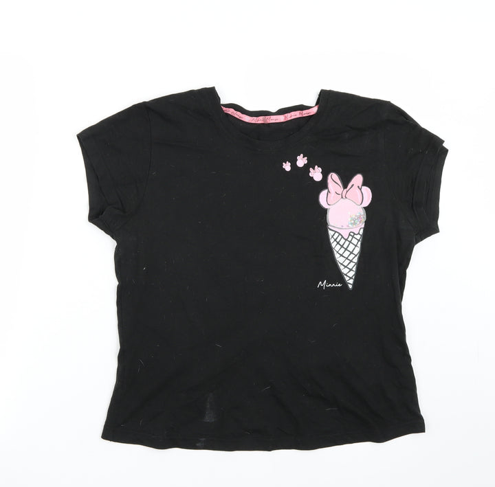 George Womens Black Basic T-Shirt Size 10