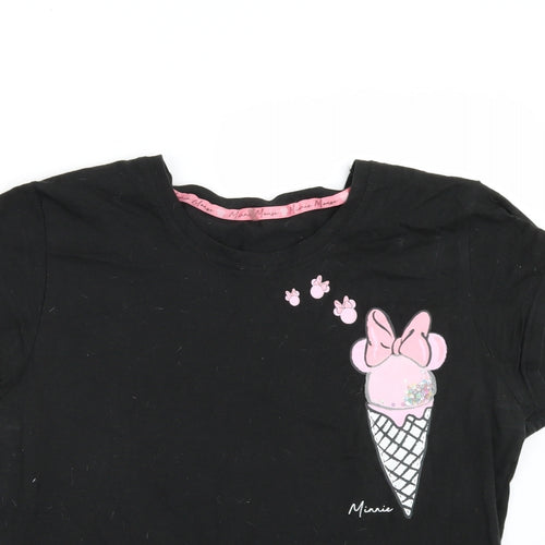 George Womens Black   Basic T-Shirt Size 10