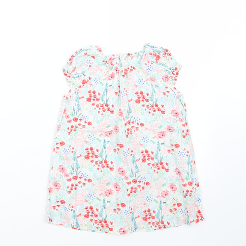 H&M Girls White Floral  Basic T-Shirt Size 2 Years