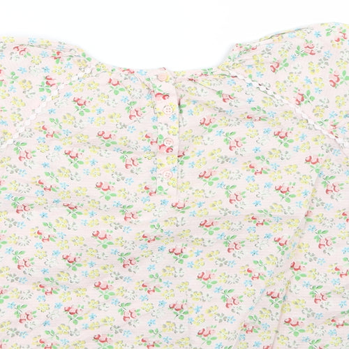 NEXT Girls Beige Floral  Basic T-Shirt Size 3-4 Years