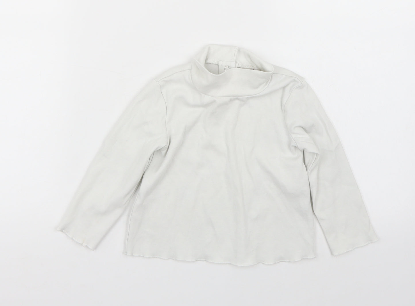 Zara Girls White   Basic T-Shirt Size 2 Years