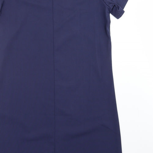 Meaneor Womens Blue Floral  A-Line  Size L
