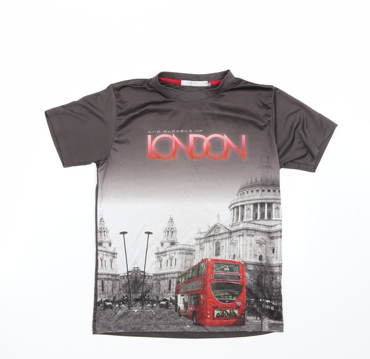 Octave Boys Grey Basic T-Shirt