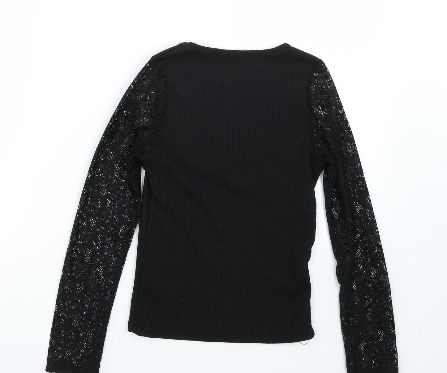 Candy Couture Girls Black   Basic T-Shirt Size 12 Years