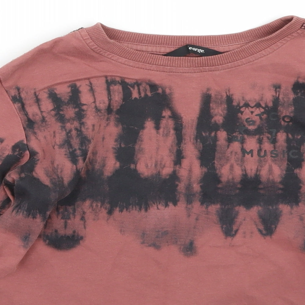 George Boys Pink   Basic T-Shirt Size 6-7 Years