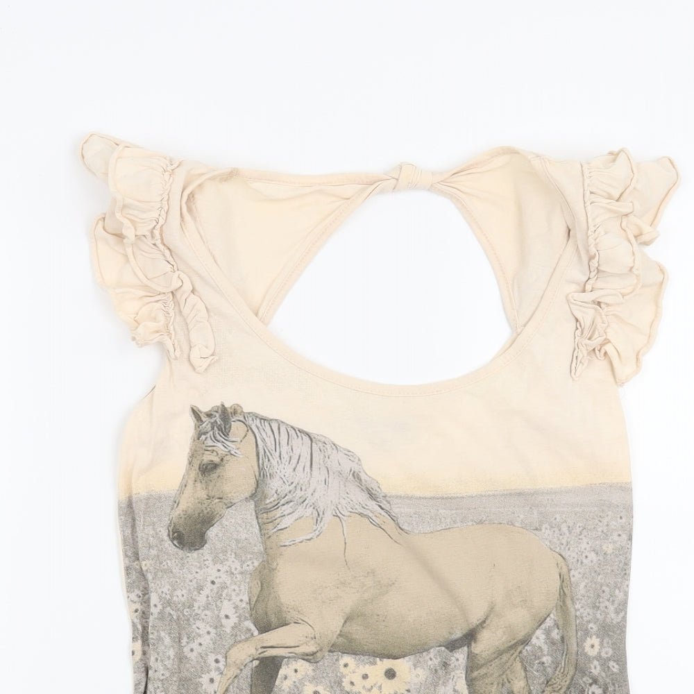 Primark Womens Pink   Basic T-Shirt Size 10  - Horse