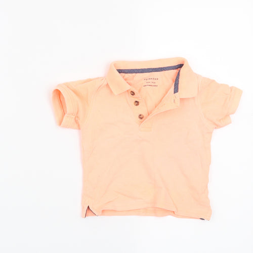 Primark Boys Orange   Basic Polo Size 6-9 Months