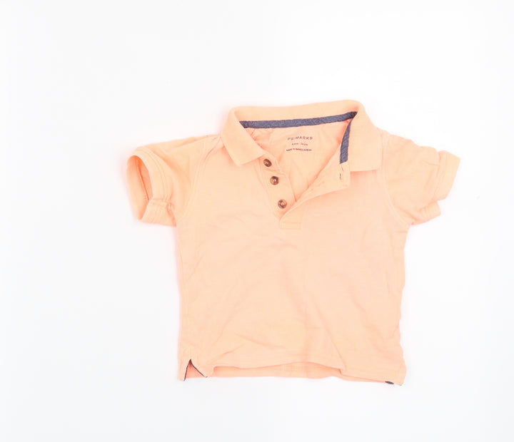 Primark Boys Orange Basic Polo Size 6-9 Months