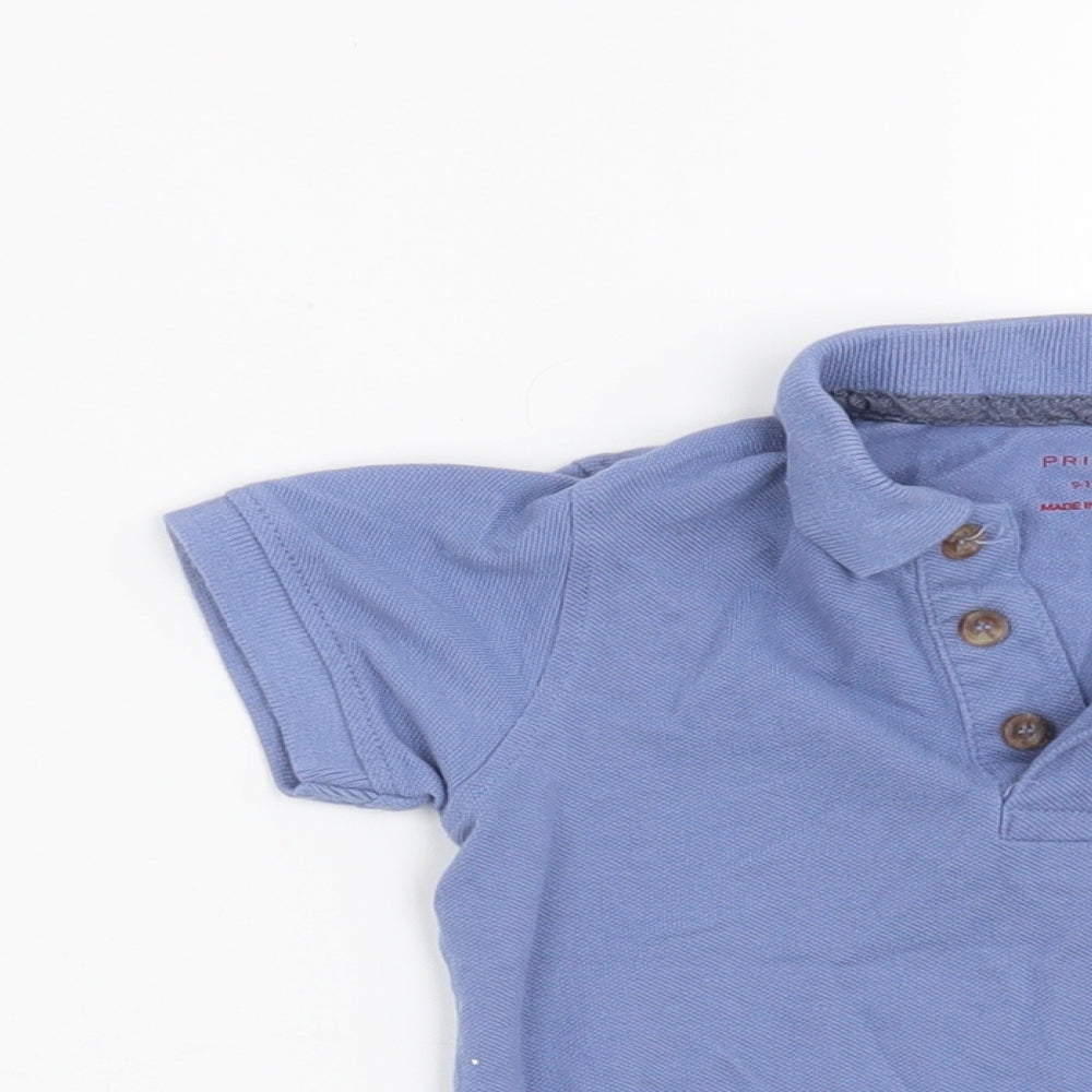Primark Boys Blue   Basic Polo Size 9-12 Months