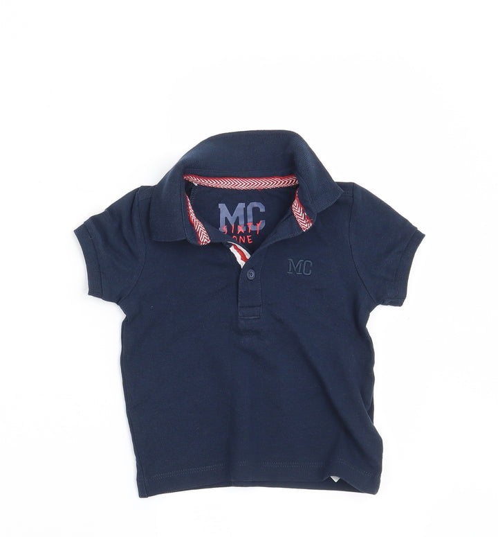 Mothercare Baby Blue   Basic Polo Size 6-9 Months