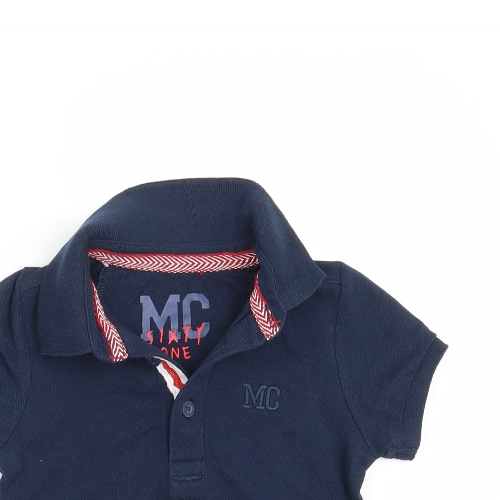 Mothercare Baby Blue   Basic Polo Size 6-9 Months