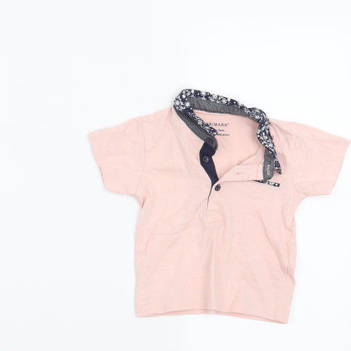 Primark Boys Pink Floral  Basic T-Shirt Size 6-9 Months
