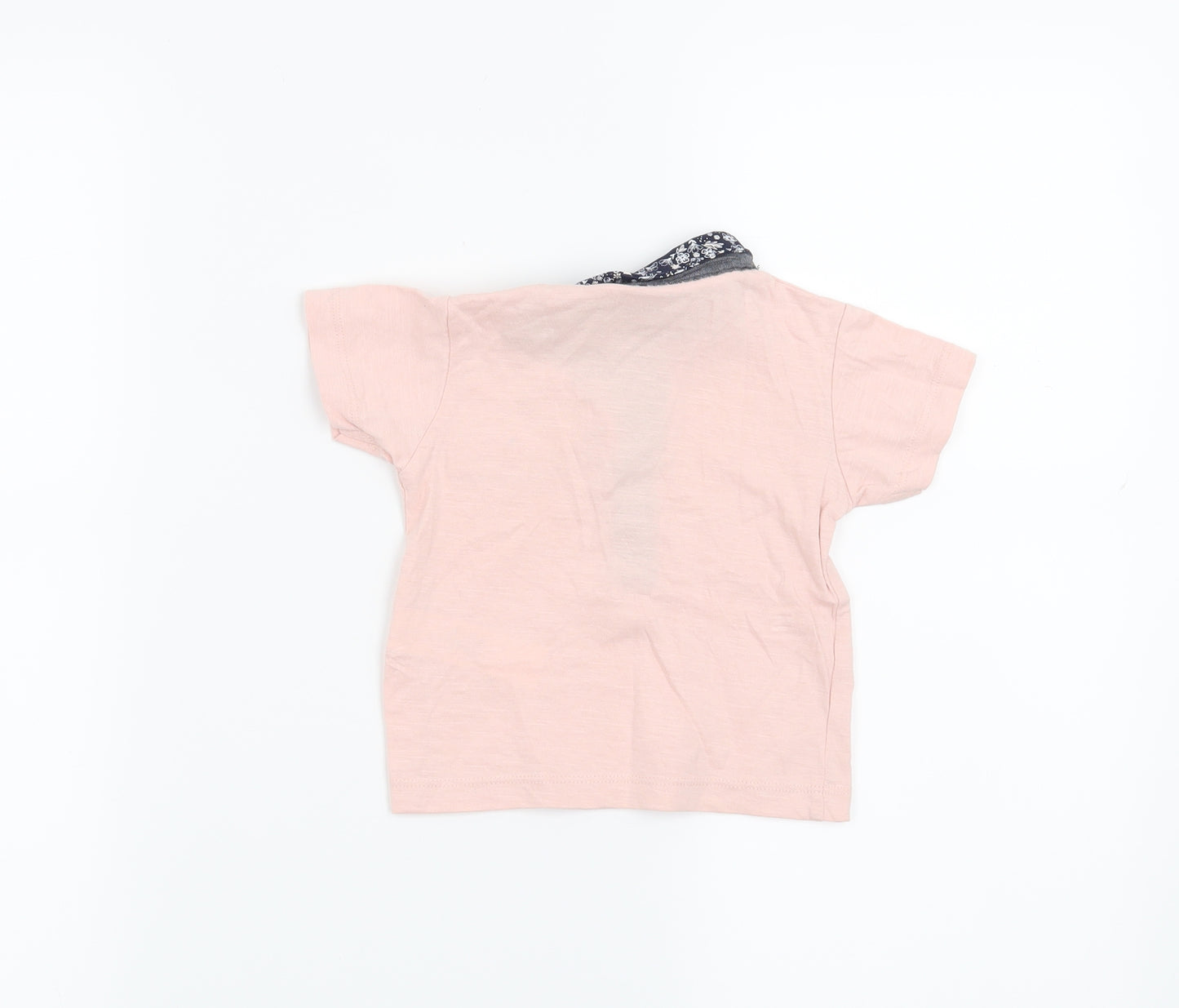 Primark Boys Pink Floral  Basic T-Shirt Size 6-9 Months