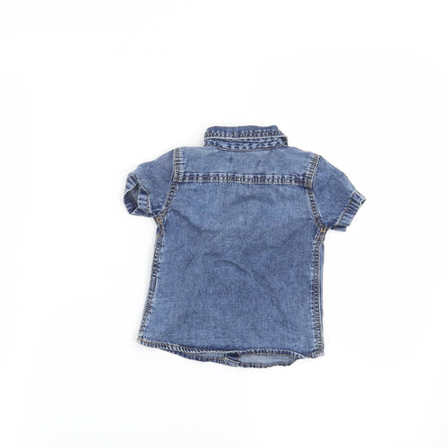 Denim CO Boys Blue   Basic Button-Up Size 6-9 Months