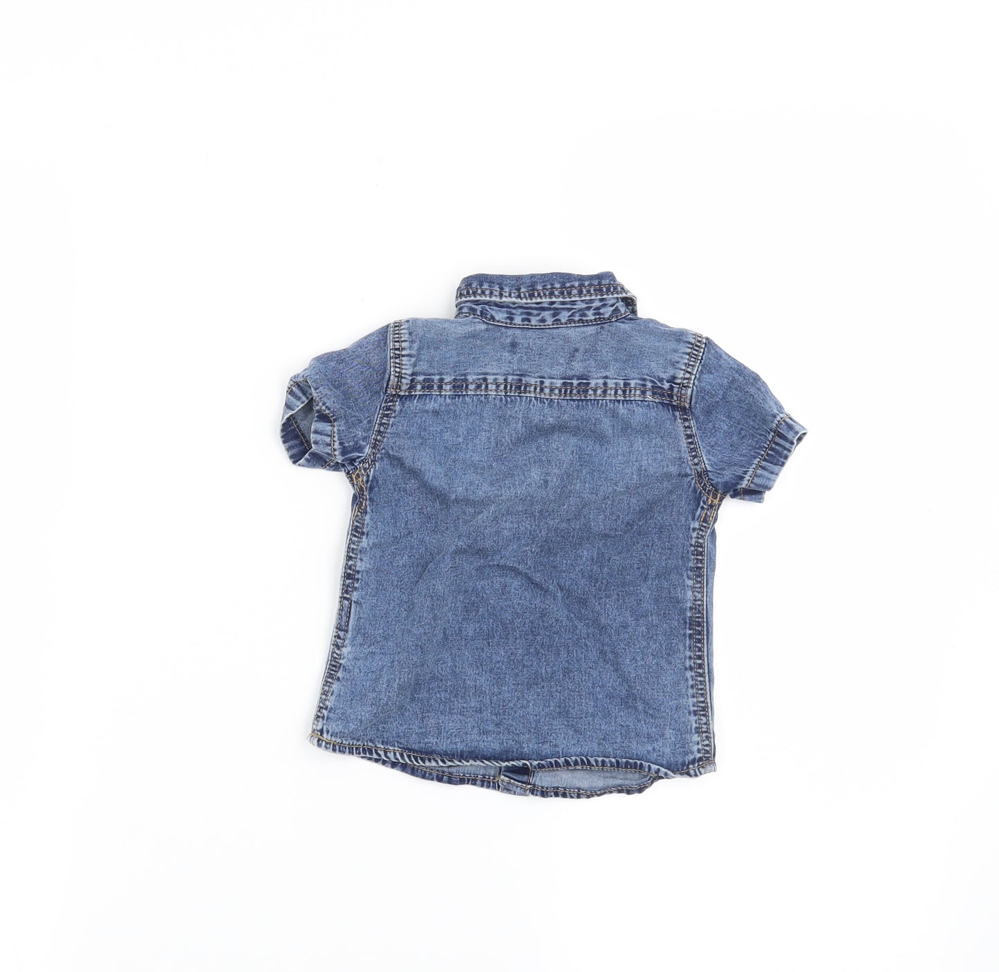 Denim CO Boys Blue   Basic Button-Up Size 6-9 Months