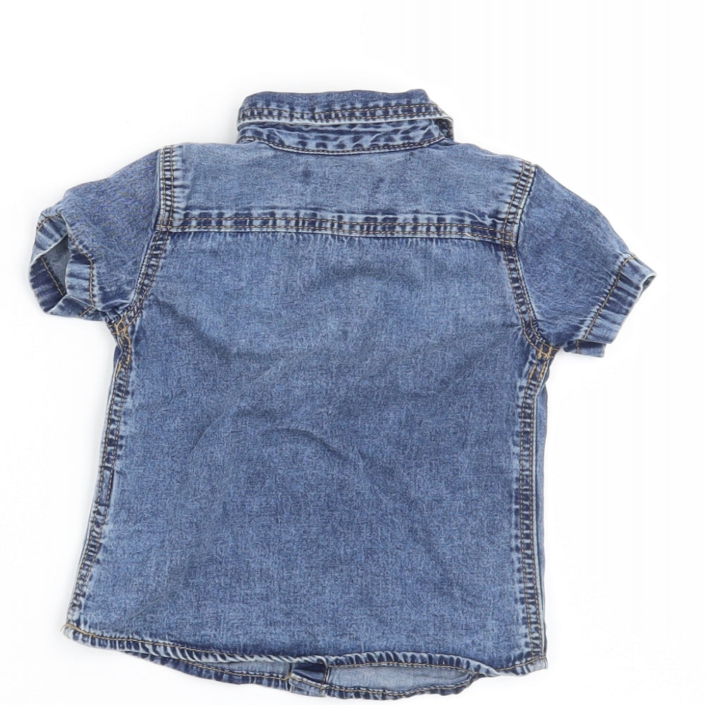 Denim CO Boys Blue   Basic Button-Up Size 6-9 Months
