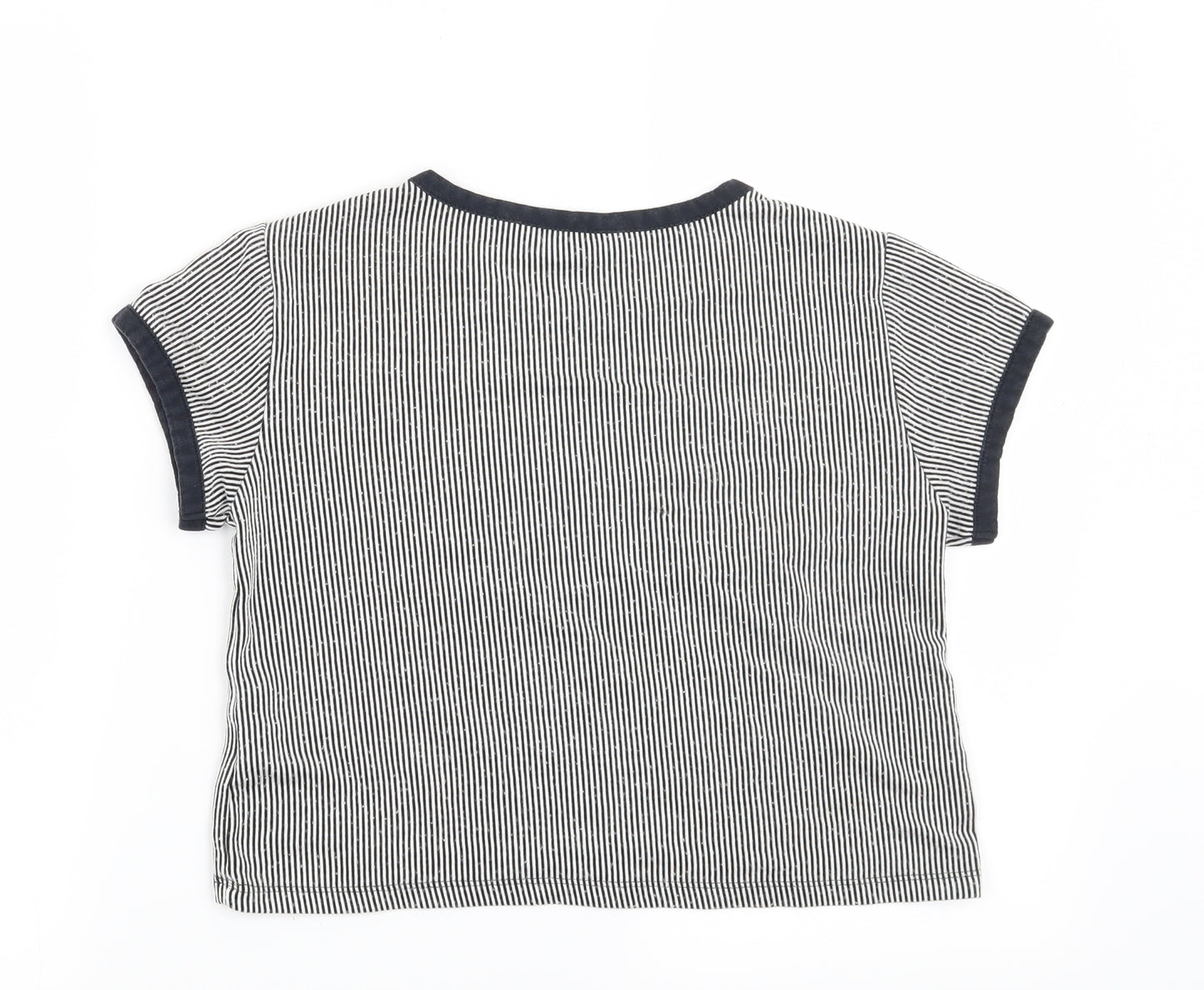 Young Dimension Girls Blue Striped  Basic T-Shirt Size 12-13 Years  - #Nope